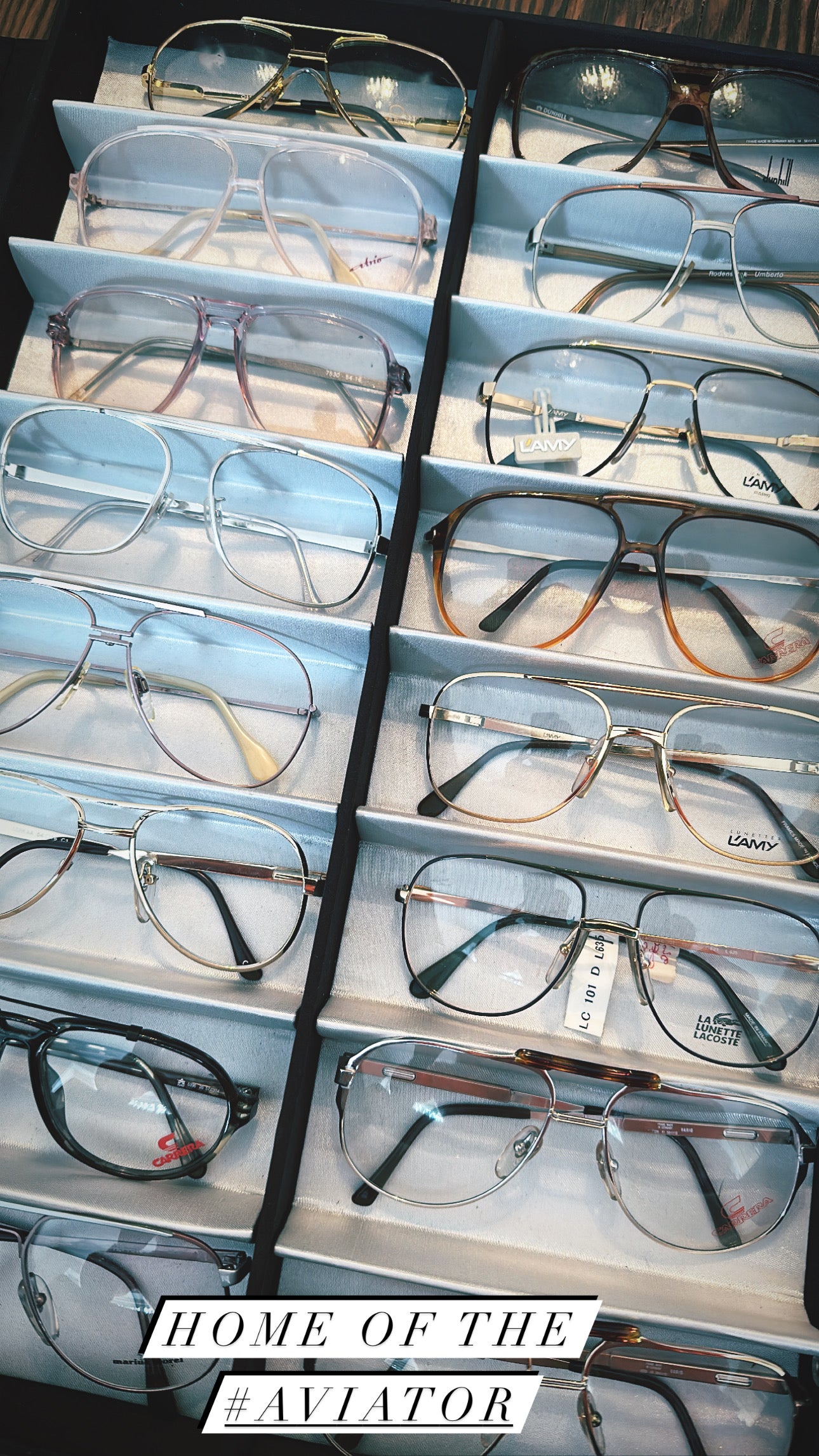 Materials that can be found in vintage eyewear