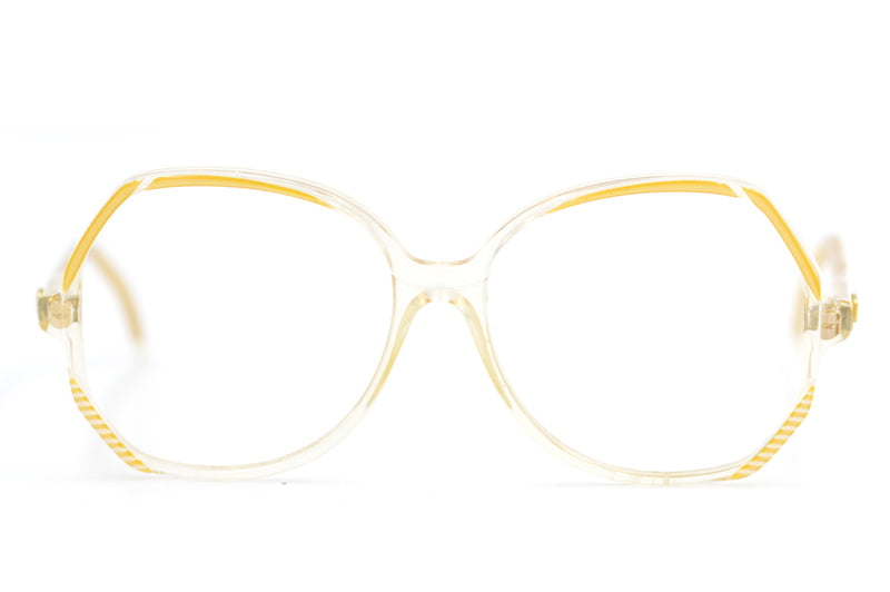 Jaeger 010 vintage glasses. 80s Jaeger glasses. Oversized glasses. Women's oversized glasses. Yellow oversized glasses. 