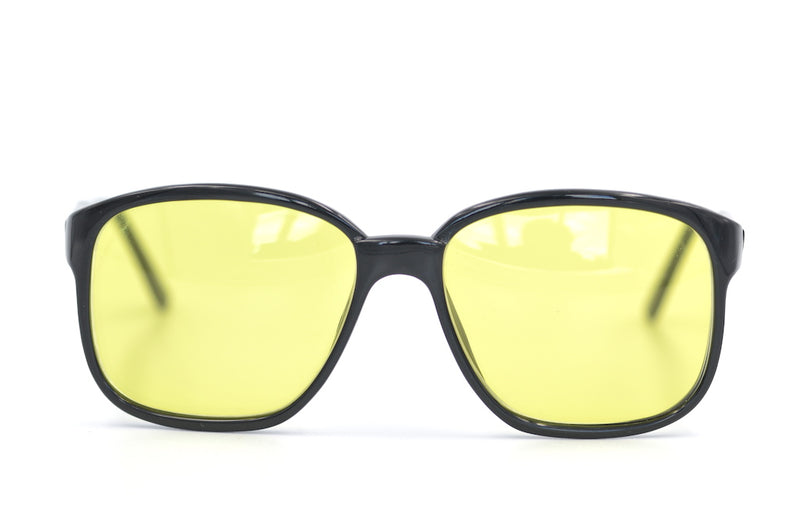 Elite Richard black glasses with yellow tinted lenses. Yellow tinted glasses. Yellow tinted eyeglasses.