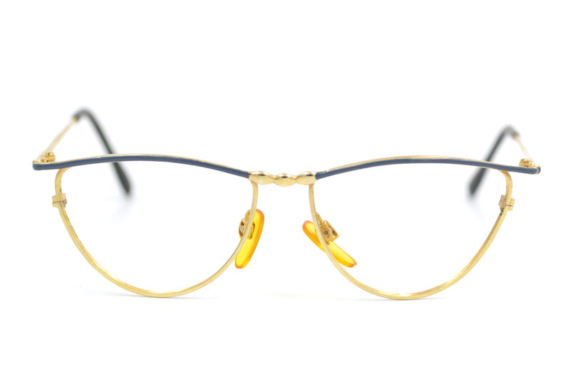 Topcon Cat Grey Vintage Glasses. Sustainable Vintage Glasses. Cheap Cat Eye Glasses.