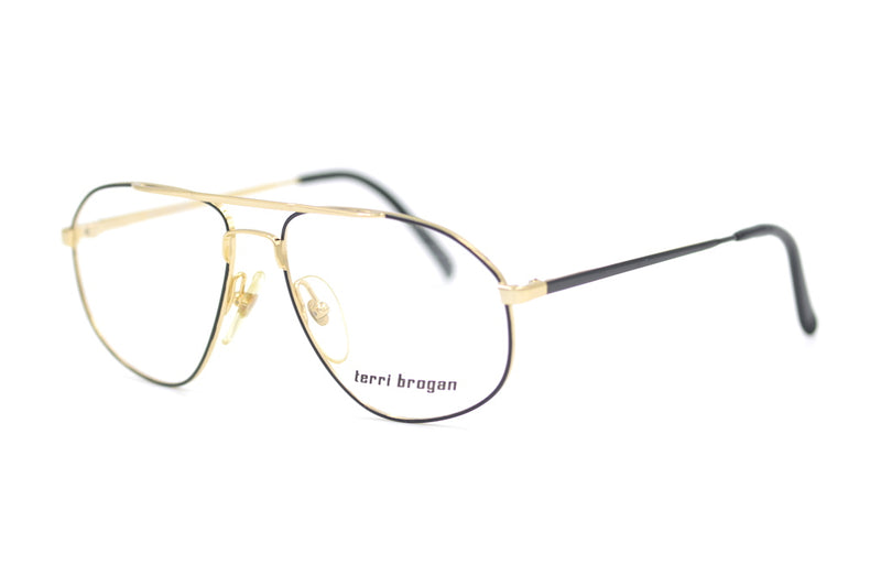 Terri Brogan 8845 49 Vintage Glasses. Classc 80s Vintage Glasses. Retro Aviator Glasses. 