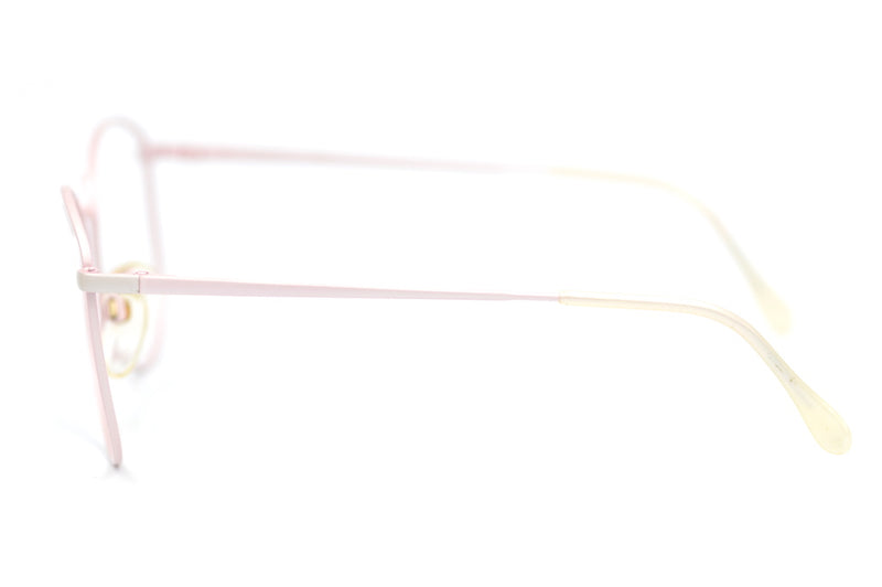 NGuRa 800 Pastel Pink Vintage Glasses. 80s vintage glasses. Ladies Metal wire Glasses. Stylish Sustainable Eyewear.  