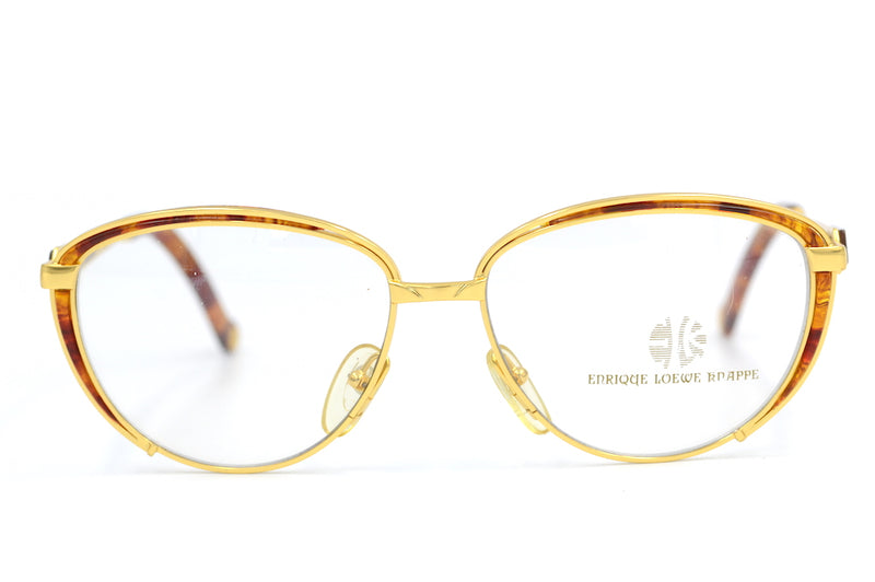 Enrique Loewe Knappe Febe vintage glasses. 22Kt gold and platinum plated glasses. Rare vintage glasses. Luxury vintage glasses. Gold plated Glasses. Luxury vintage eyewear. Luxury eyewear. Unique Glasses.