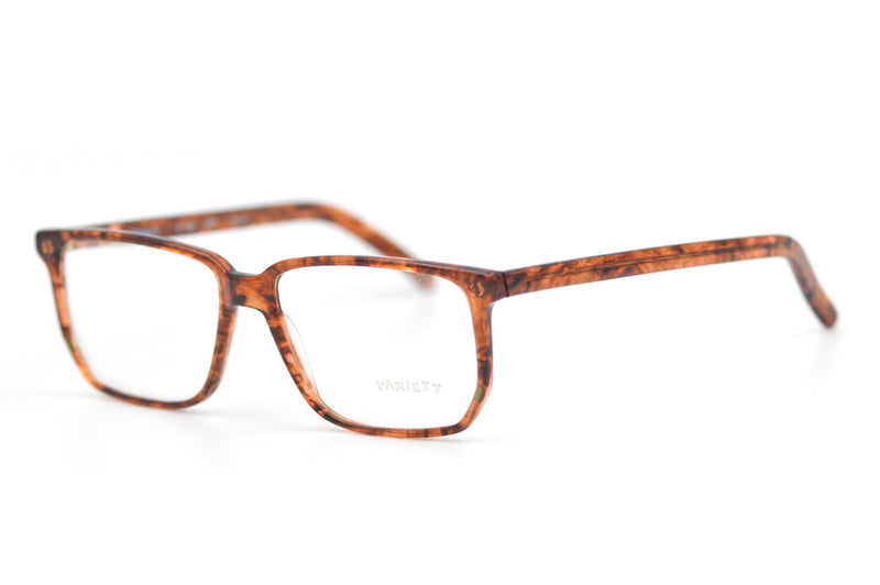 Variety 134 by Gambini vintage glasses. Retro Glasses. Brown mottled rectangular glasses. Retro style glasses. 