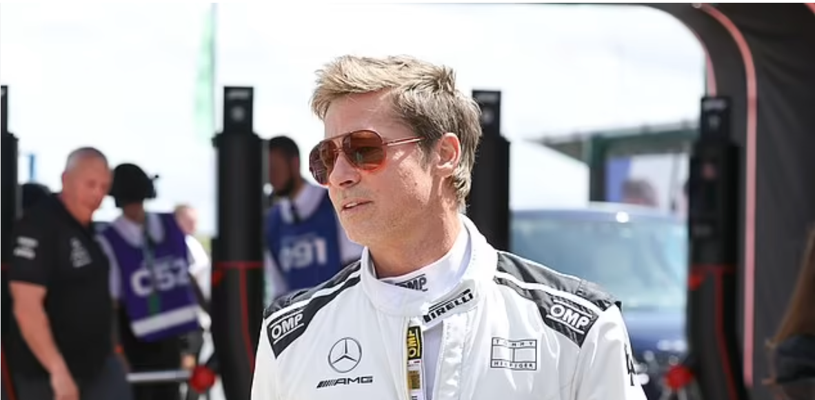Brad Pitt Apex silversone F1 sunglasses