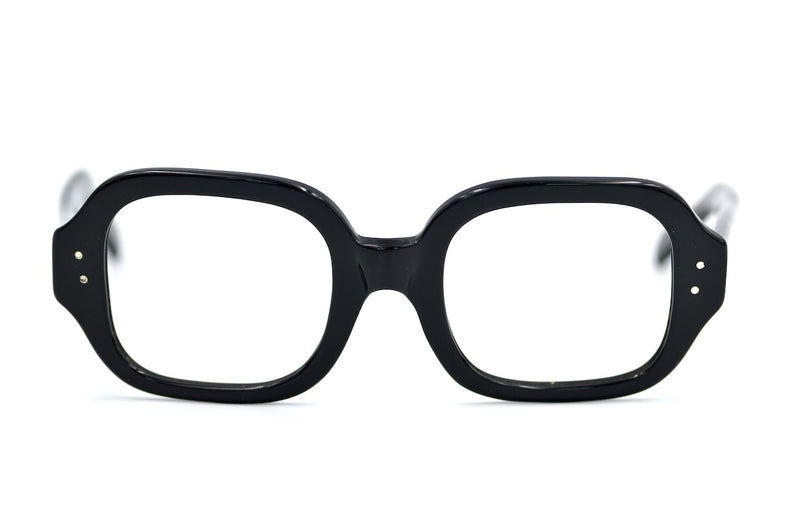 70s Black Square Glasses