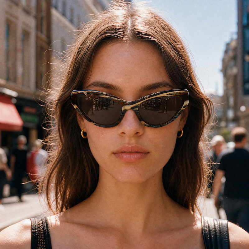 Alain Mikli 053 1985 vintage sunglasses. Alain Mikli women's cat-eye sunglasses.