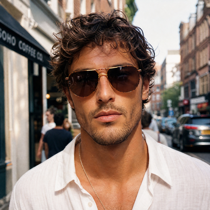 Alfa Romeo 115 Men's Aviator Sunglasses