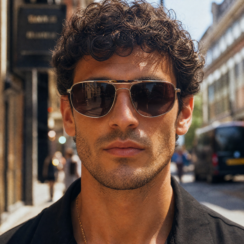 Alfa Romeo 216 Men's Aviator Sunglasses