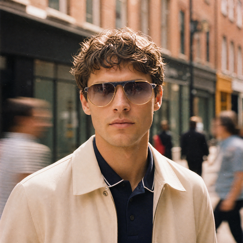 Alpina MC5 2230503 vintage sunglasses. Men's luxury aviator sunglasses.