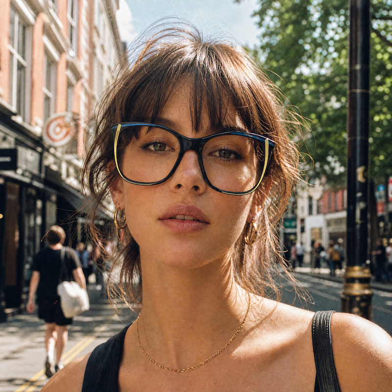 Alta Moda Laura Women's 70s Oversized Square Vintage Glasses