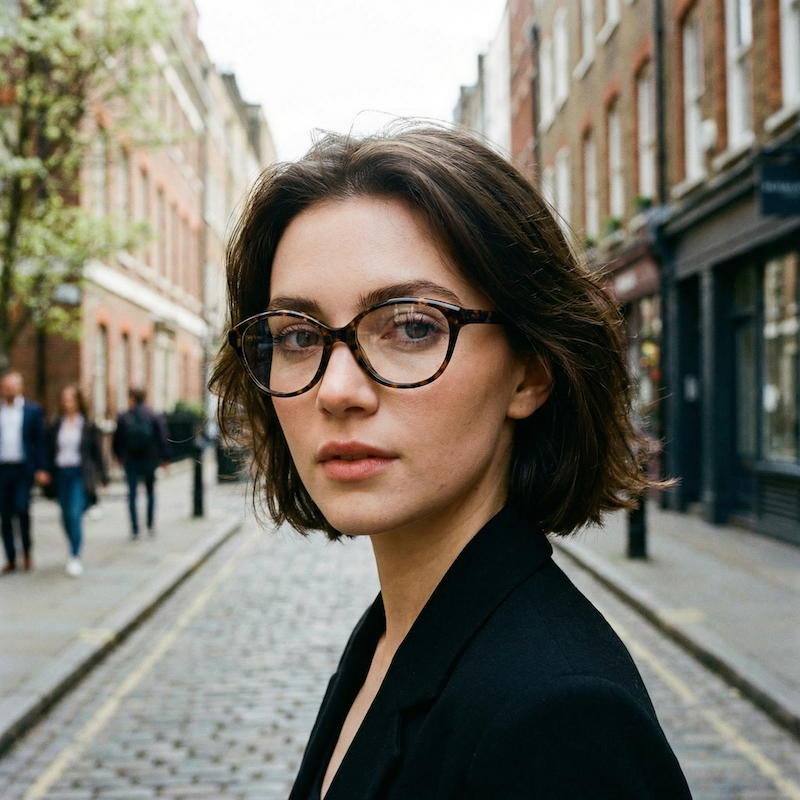 Anglo American Eyewear Astor Vintage Glasses. Women's stylish eyewear. 