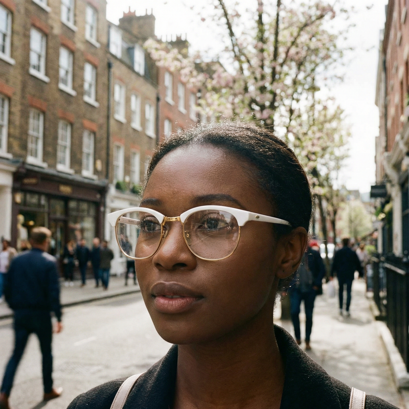 Anglo American Shuron Ronsir vintage glasses. Vintage clubmaster glasses. Retro clubmaster glasses. White clubmaster glasses. Unisex eyewear.