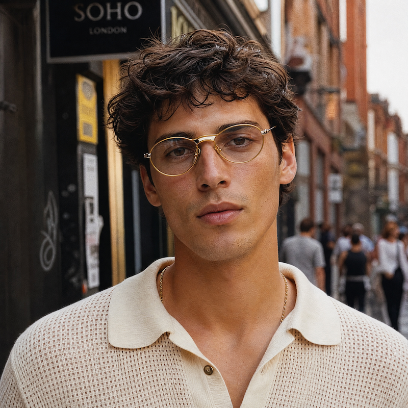 Aston Martin 001 men's luxury vintage glasses.