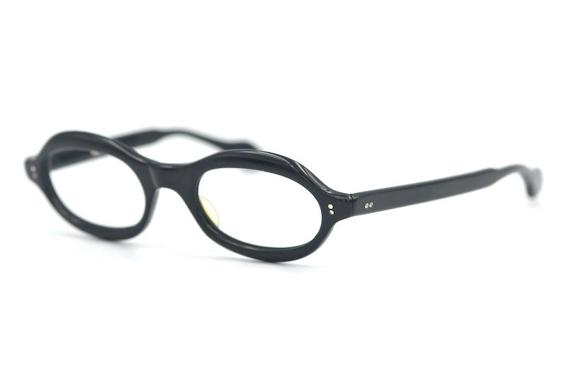 Atelier Ireland 50s vintage glasses. Black oval vintage glasses. Women's vintage glasses. 