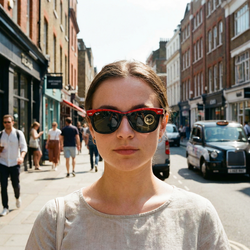 Bausch and Lomb Ray-Ban red top vintage wayfarer. 90s Ray-Ban Wayfarer. Rare Ray-Ban Sunglasses.