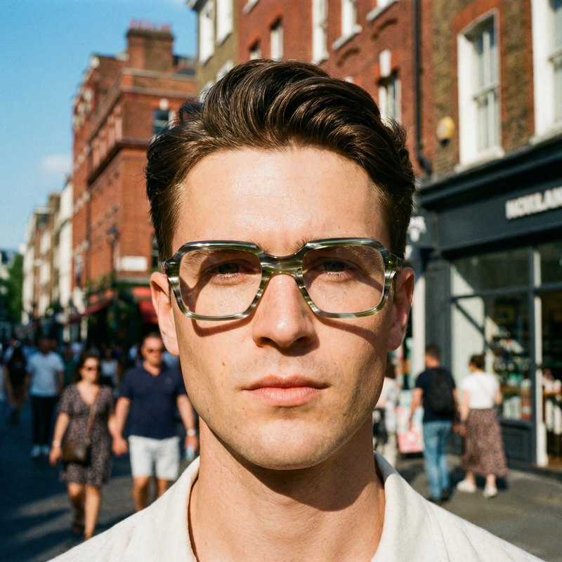 Beryl 3516 vintage glasses. Men's vintage glasses. 1970s Men's square glasses.