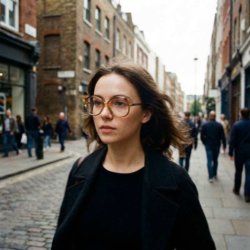 Birdie 70s oversized vintage petite women's glasses. Women's 70s vintage glasses.