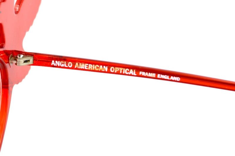 Anglo American Eyewear Birds rare vintage glasses. Red cat-eye glasses with white birds.