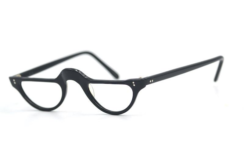 Black Half Eye reading glasses. Vintage reading glasses. Library glasses. Vintage half eye glasses. Black reading glasses. 
