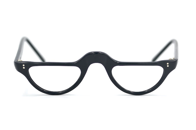 Black Half Eye reading glasses. Vintage reading glasses. Library glasses. Vintage half eye glasses. Black reading glasses. 