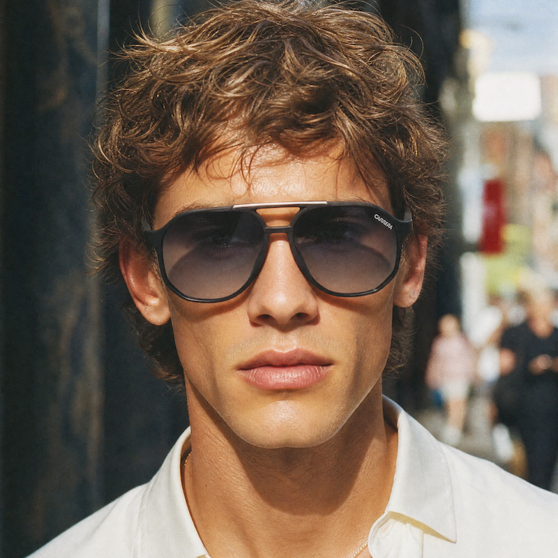Men's Carrera 5406 black aviator sunglasses