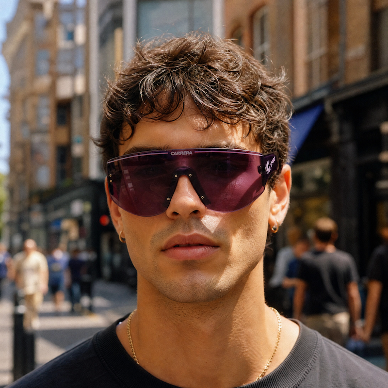 Carrera 5414 Men's Purple Oversized Vintage Sunglasses