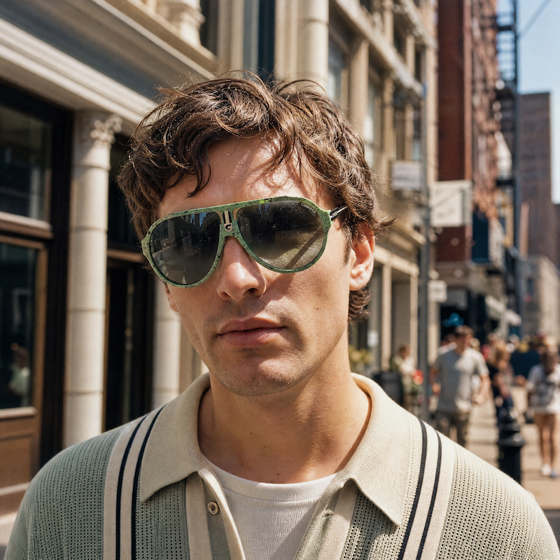 Carrera 5565 61 vintage sunglasses. Green aviator vintage sunglasses. Men's Carrera sunglasses.