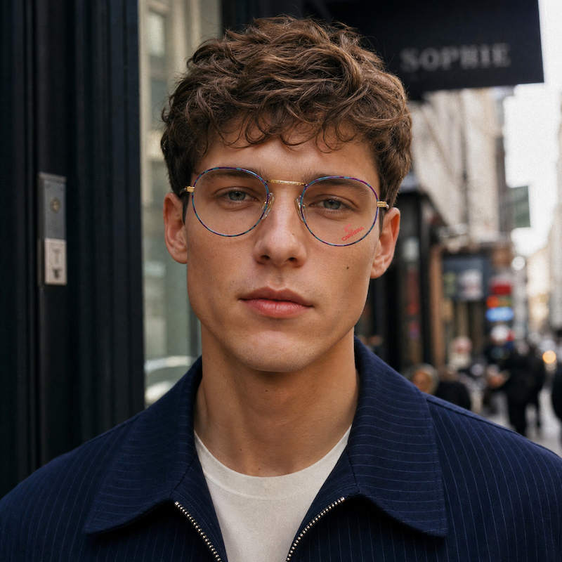 Carrera 5774 men's round vintage glasses.
