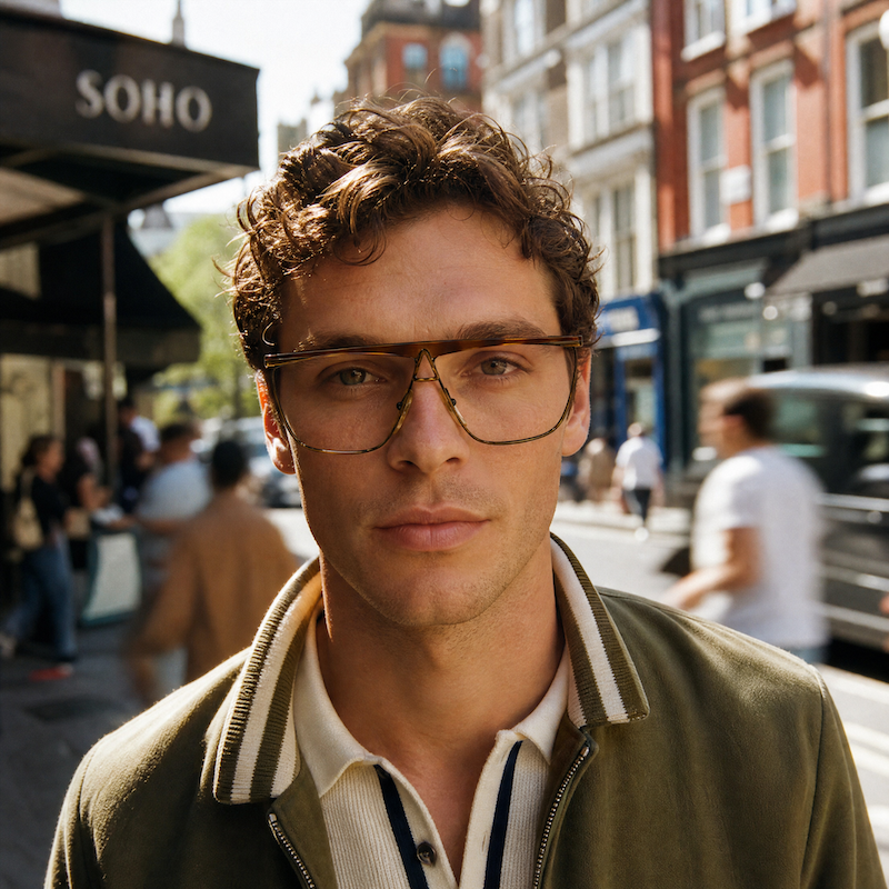 Casanova CN3 vintage glasses. Men's oversized glasses.