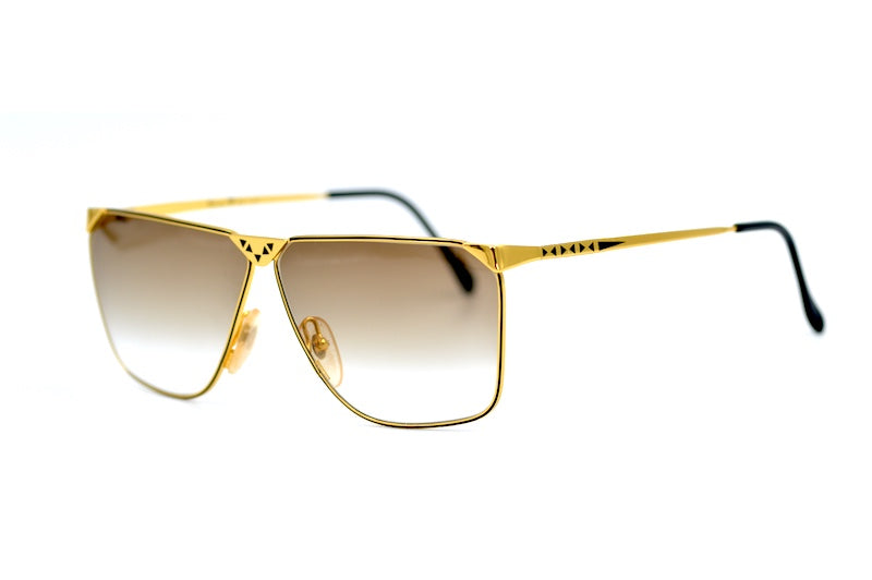 Casanova NM9 Vintage Sunglasses. Gold plated men's luxury sunglasses. Vintage Casanova sunglasses.