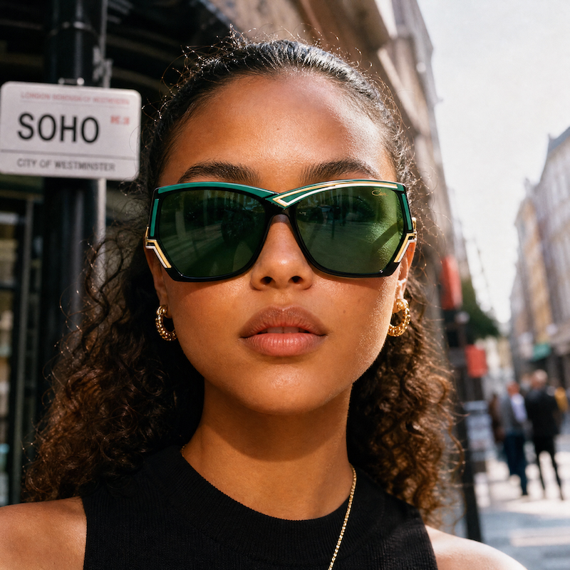 Cazal 178/3 001 Sunglasses. 80s style Cazal sunglasses. Cazal sunglasses UK. Women's Cazal sunglasses.