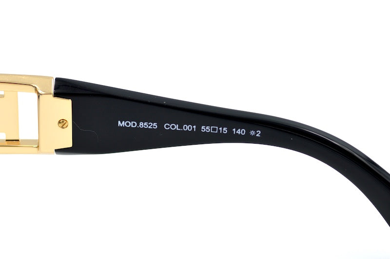 Cazal 8525 001 Women's Black Rectangular Sunglasses UK