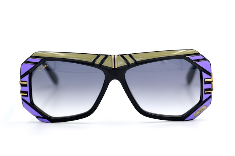 Cazal 868 001 Sunglasses. Black, purple and khaki sunglasses. 80s style Cazal Legends sunglasses.