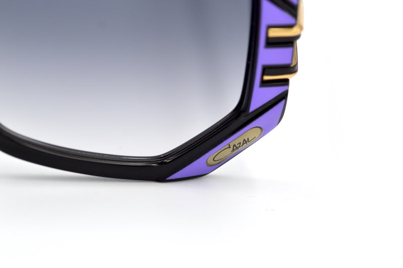Cazal 868 001 Sunglasses. Black, purple and khaki sunglasses. 80s style Cazal Legends sunglasses.