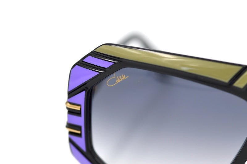Cazal 868 001 Sunglasses. Black, purple and khaki sunglasses. 80s style Cazal Legends sunglasses.