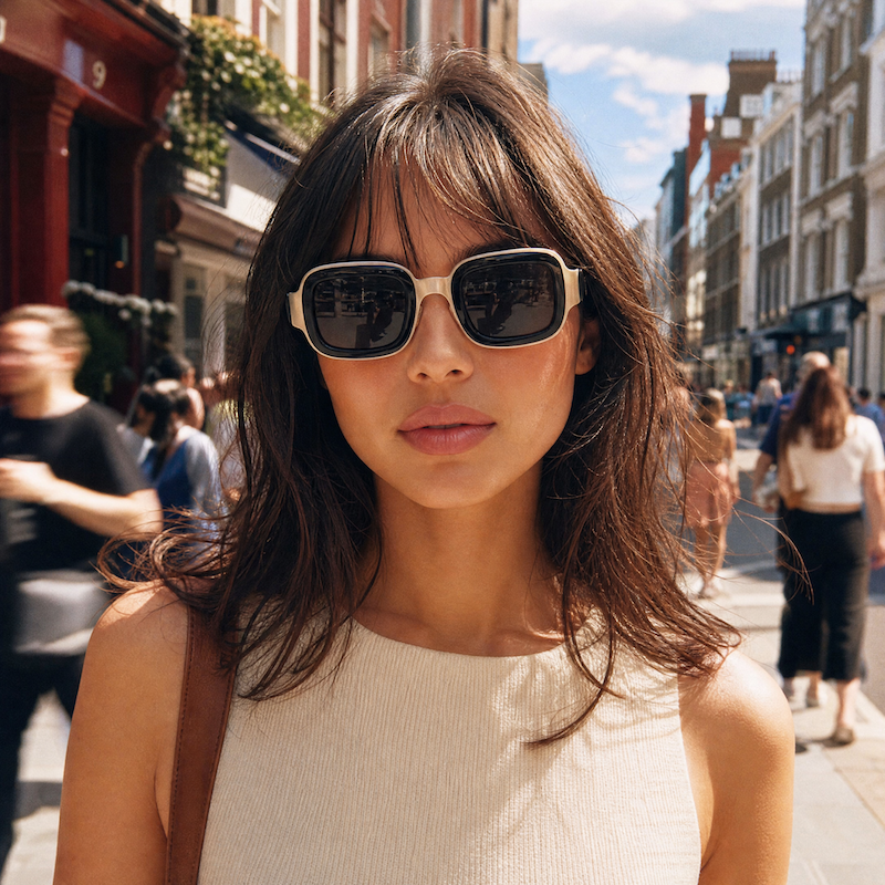 Christian Dior 2036 women's vintage sunglasses. Square Dior women's sunglasses.