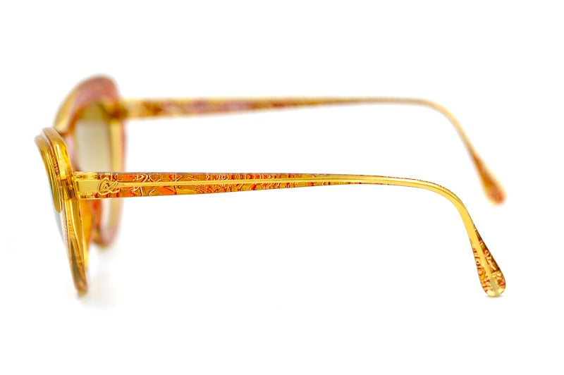 Christian Lacroix 7367 women's gold cat-eye vintage sunglasses