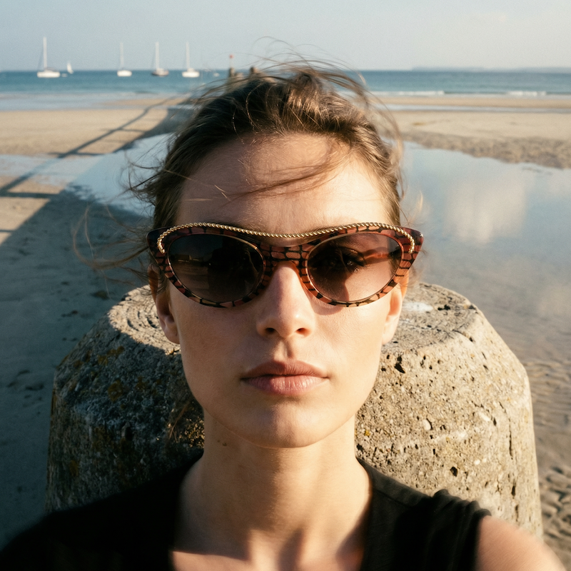 Christian Lacroix 7368 80 vintage sunglasses. Women's designer sunglasses. Women's vintage cat-eye sunglasses.