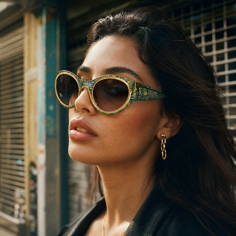 Christian Lacroix 7390 50 Sunglasses. Women's luxury cat-eye sunglasses.