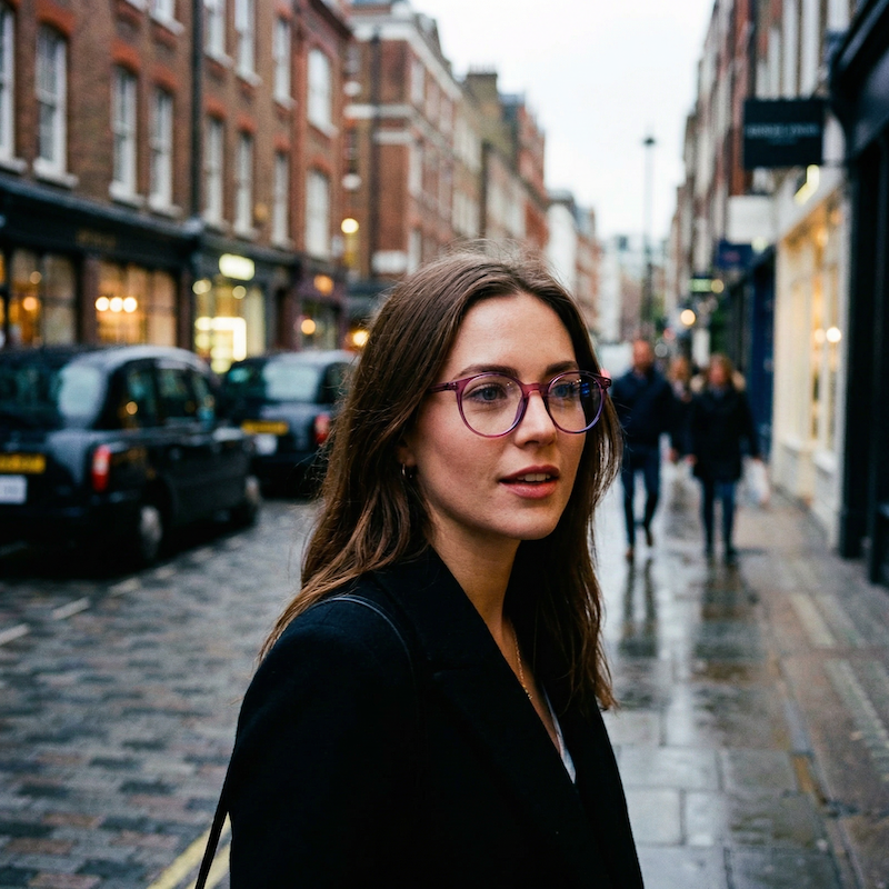 Ciel Connor 12 purple round glasses. Women's vintage glasses.