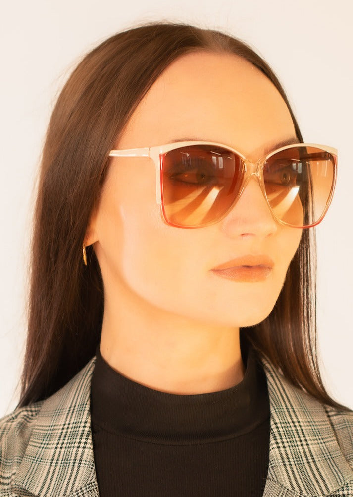 Piave 70s style square oversized vintage sunglasses. Retro Sunglasses. Sustainable Sunglasses.