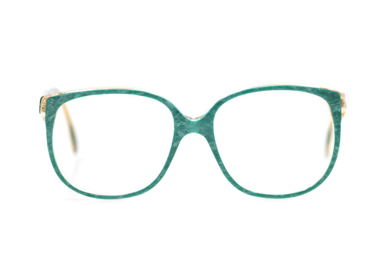 L'AMY Gigi green vintage glasses. Women's green glasses. Women's retro glasses. Cool retro glasses. Green prescription glasses. 