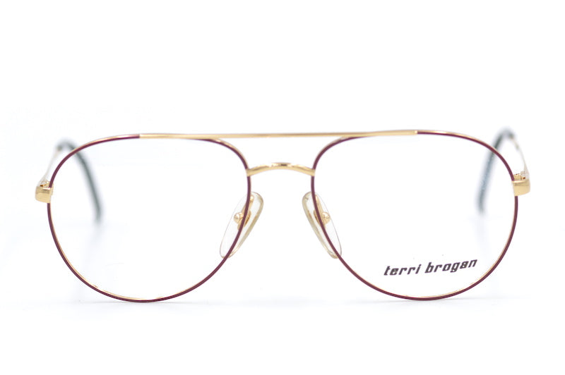 Terri Brogan 8850 vintage glasses. Mens aviator glasses. Mens prescription glasses. Mens retro glasses. Mens 80s glasses. 