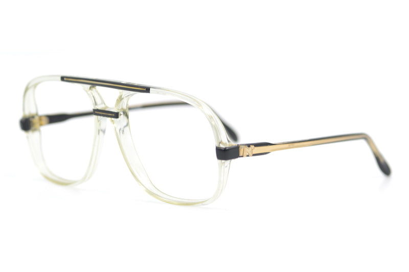 Nina Ricci 173 vintage glasses. Mens designer glasses. Vintage designer glasses. Crystal aviator glasses. 70s aviator glasses. 70s Nina Ricci.