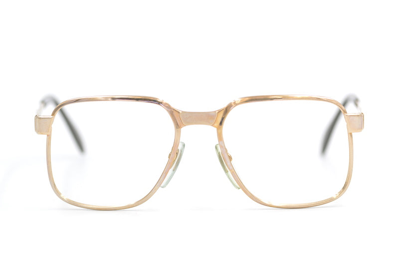 Metzler 7670 003 vintage glasses. Mens 70s square glasses. Gold square 70s glasses. Luxury eyewear. High quality vintage glasses. Retro glasses. 