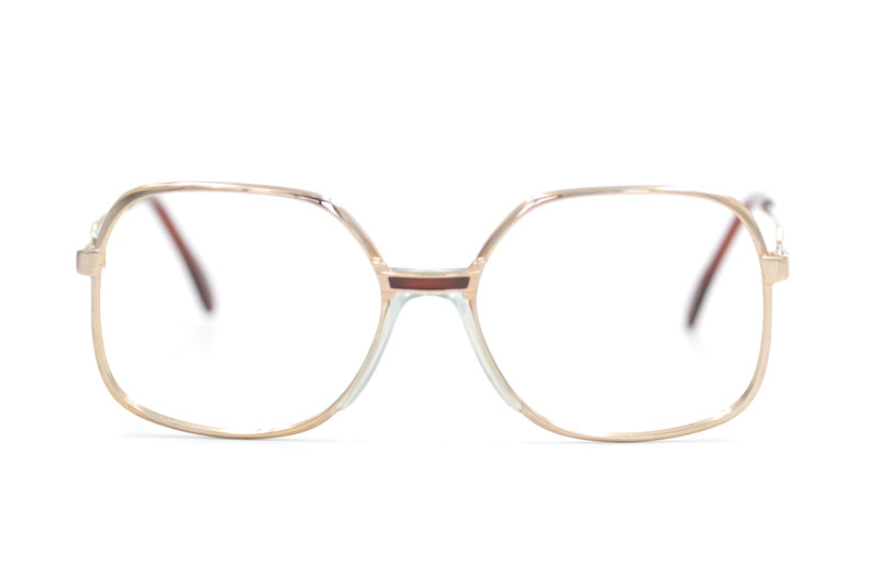 Metzler Gissy 7150 vintage glasses. Women's vintage glasses. 70s square glasses. Gold square women's glasses. Retro glasses. 