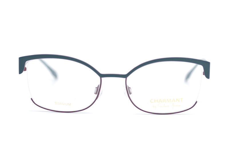 Charmant 12562 glasses. Titanium women's glasses. Cool titanium glasses. Funky prescription glasses. 
