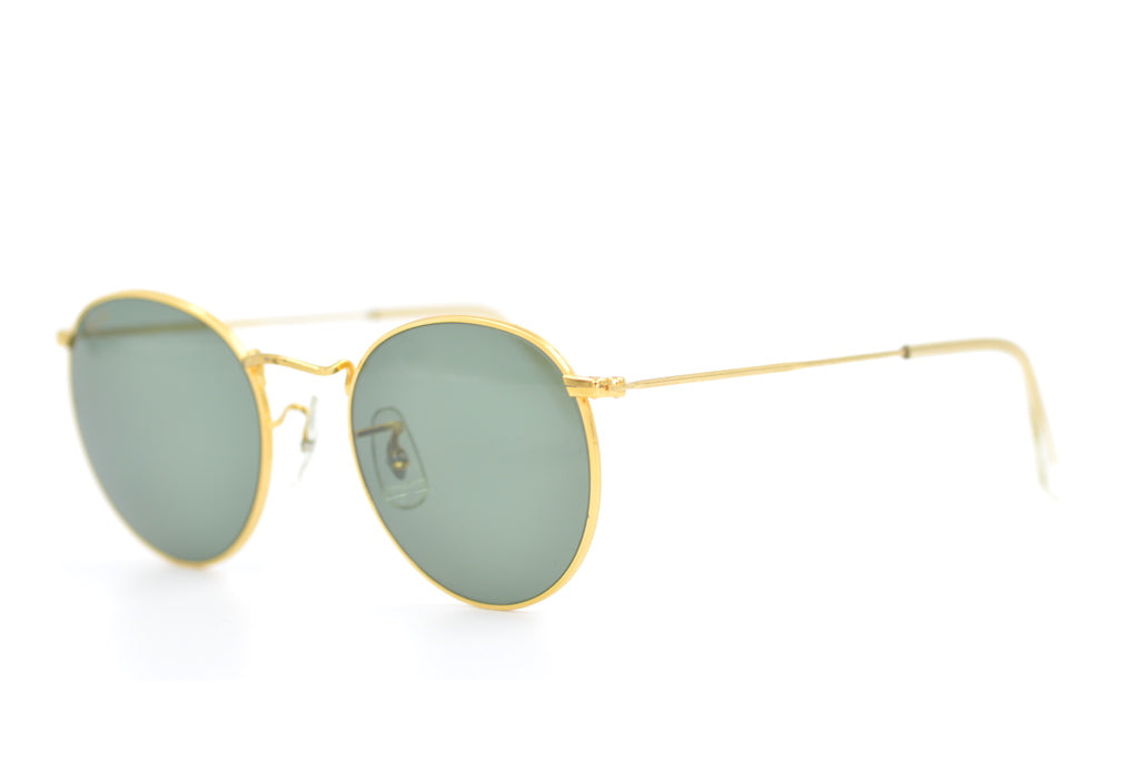 Bausch & Lomb RayBan W0603 XRAW vintage sunglasses. 90s RayBan sunglasses. B&L Rayban Sunglasses. Vintage RayBan Sunglasses. Vintage round RayBan. Round B&L RayBan Sunglasses. 