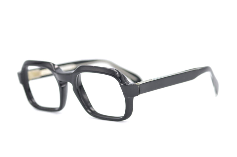 Francoflex vintage glasses. Black vintage glasses. Mens vintage glasses. Michael Caine vintage glasses. Mens 50s vintage glasses. Mens 60s vintage glasses.